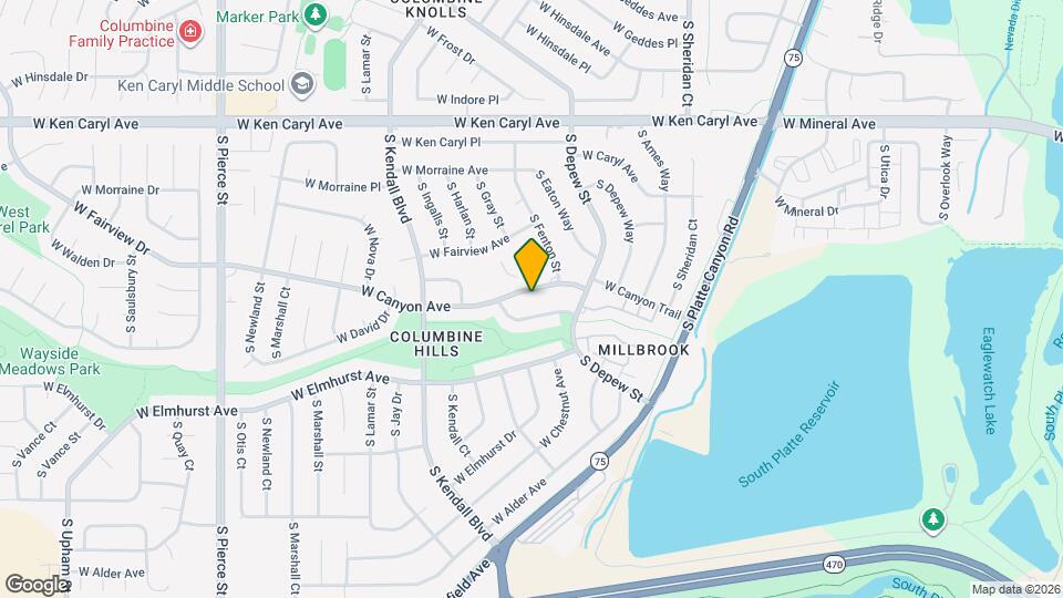 5876 W Canyon Ave Map and Location Details