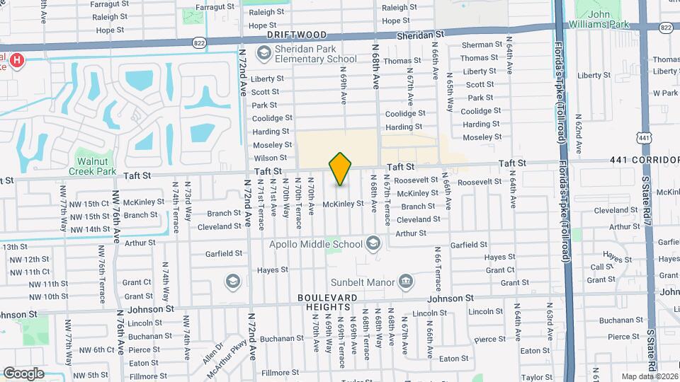 1531 N 69th Terrace Map and Location Details