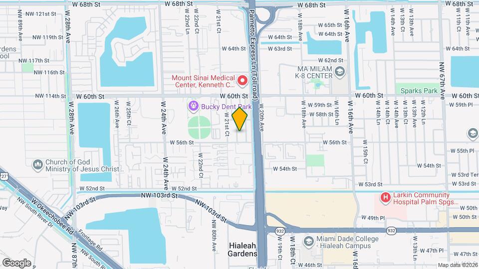 5661 W 21st Ave Mapa y Detalles de la Ubicación