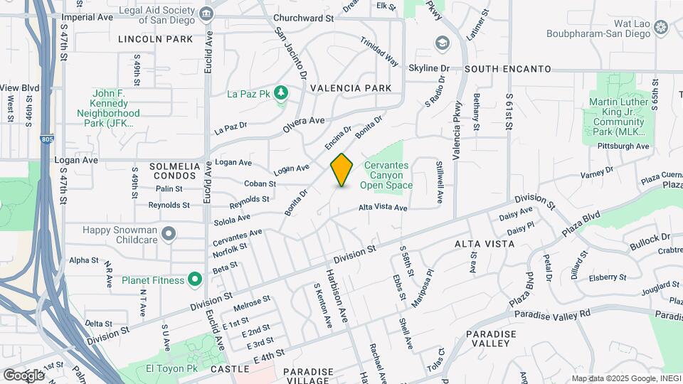 5609 Cervantes Ave Mapa y Detalles de la Ubicación