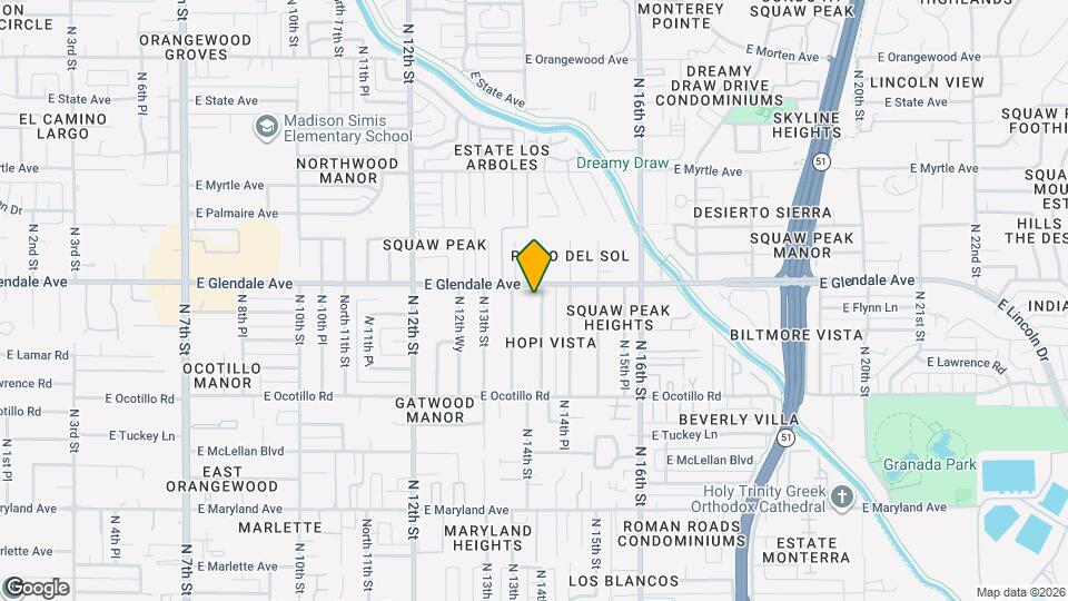 6834 N 14th St Map and Location Details