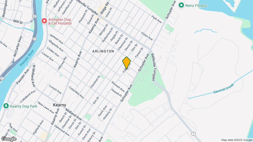 664 Forest St, Unit 1 Map and Location Details