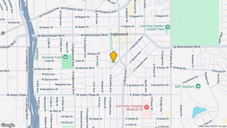 115 E Hillcrest Blvd Mapa y Detalles de la Ubicación