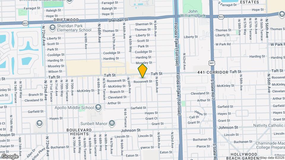 6521 Roosevelt St Mapa y Detalles de la Ubicación