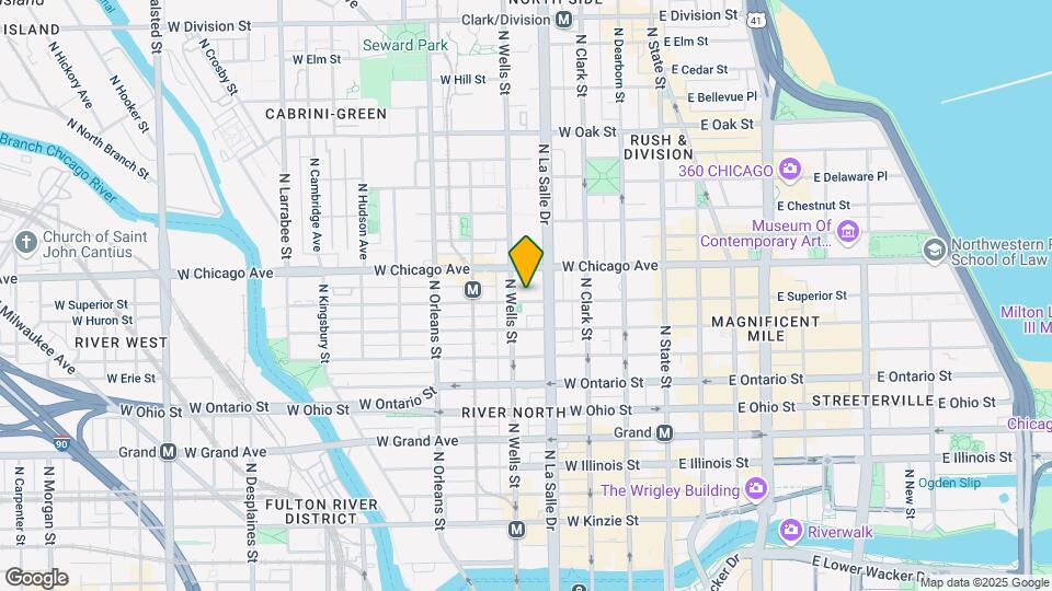 156 W Superior St Map and Location Details