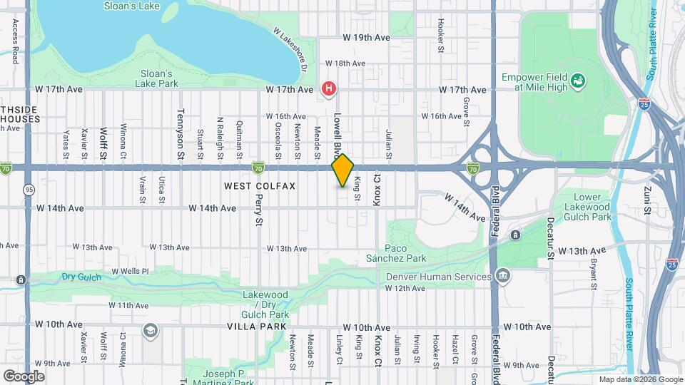 1426 Lowell Blvd Mapa y Detalles de la Ubicación