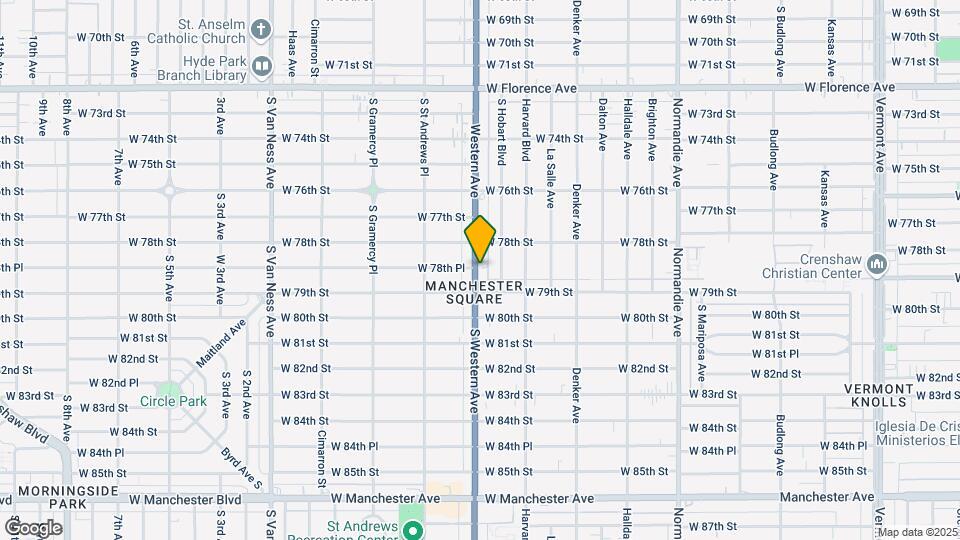 7822-7830 S Western Ave Map and Location Details