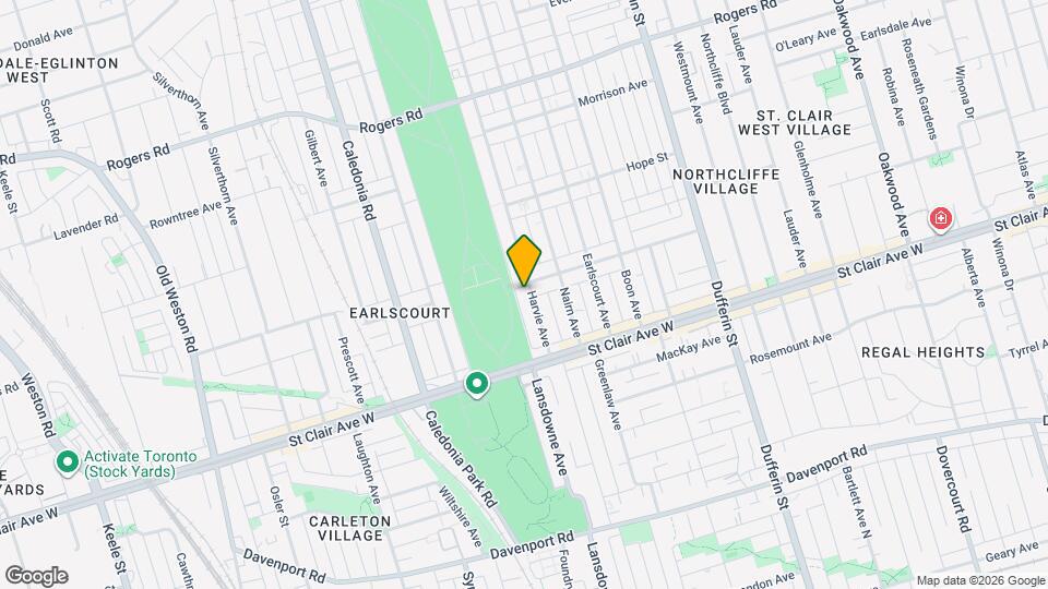 64 Harvie Ave Map and Location Details