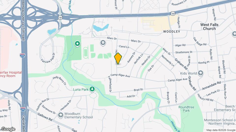 3233 Holly Hill Dr Map and Location Details