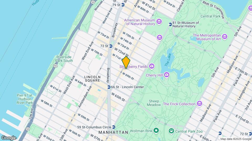 62 W 70th St Map and Location Details