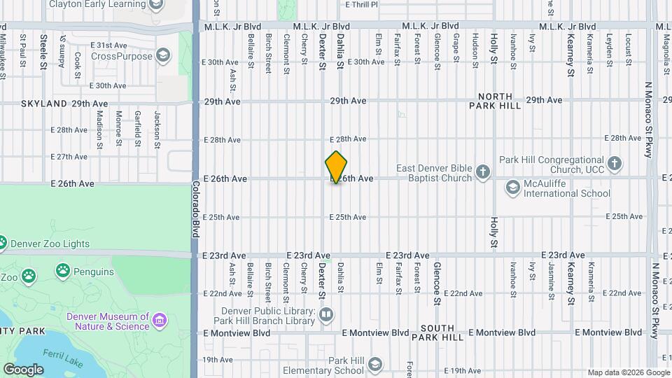 2575 Dahlia St Map and Location Details
