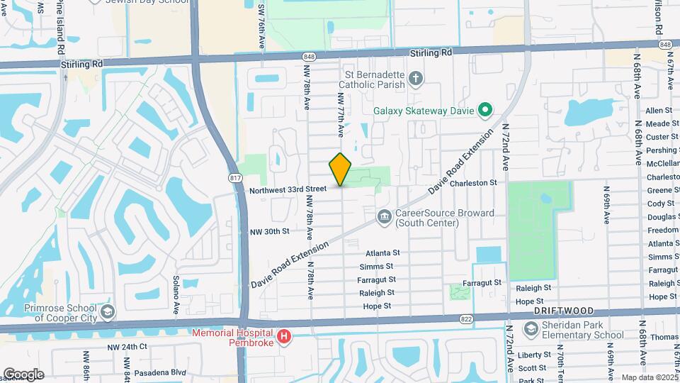 7700 Northwest 33rd Street Map and Location Details