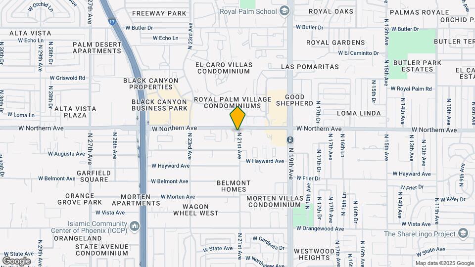 7843 N 21st Dr Map and Location Details