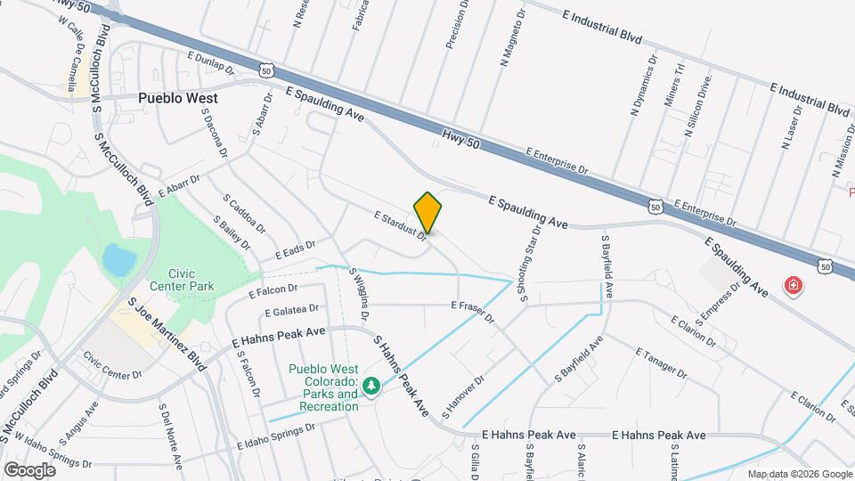 417 E Stardust Dr Mapa y Detalles de la Ubicación