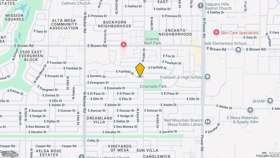 6357 E Fairfield St Map and Location Details