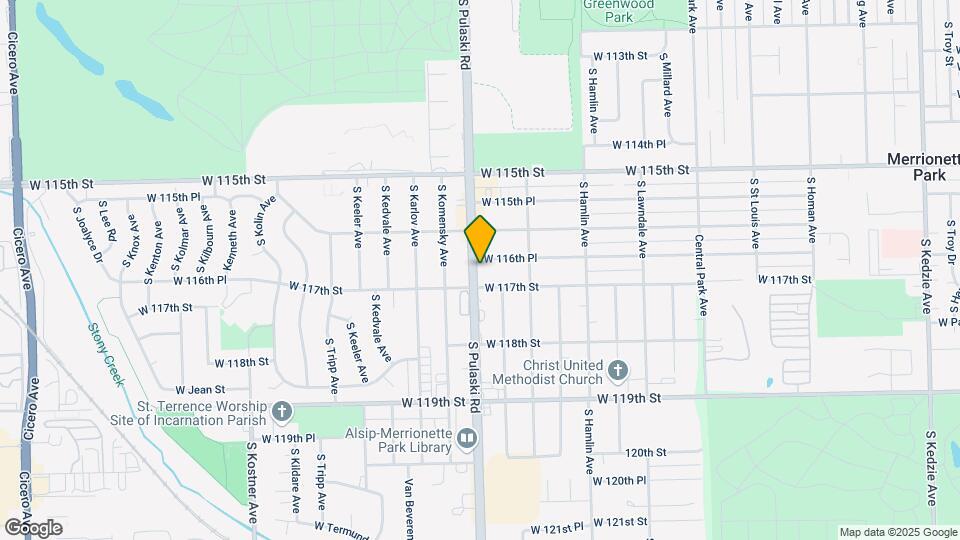 11635 S Pulaski Rd Map and Location Details