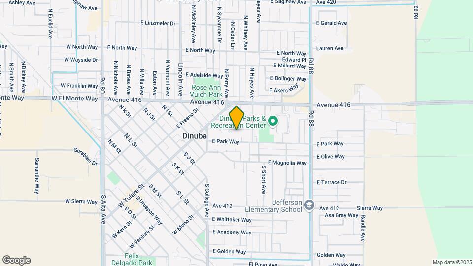 1125 E Park Way Map and Location Details