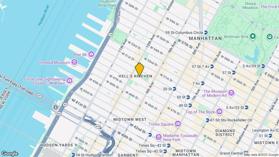 438 W 49th St Mapa y Detalles de la Ubicación