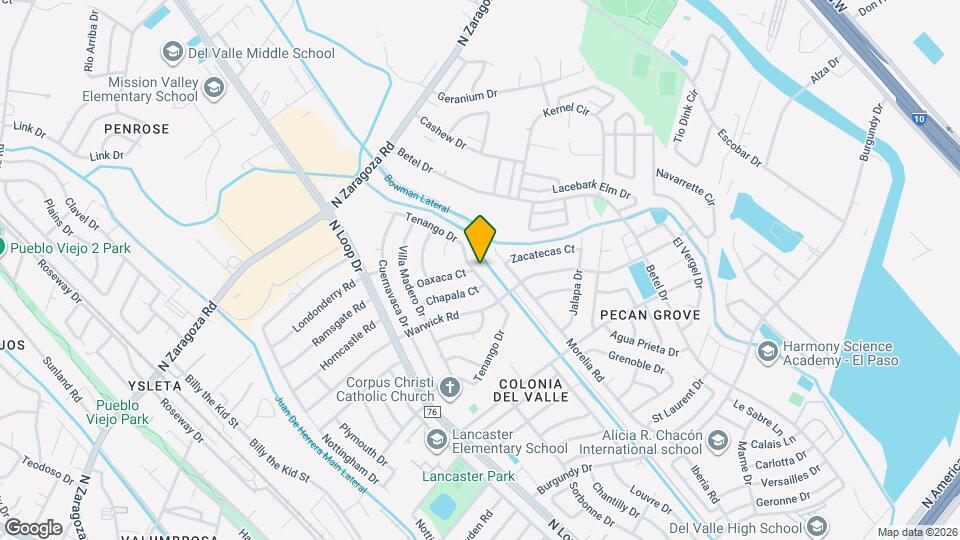 9101 Tenango Dr Mapa y Detalles de la Ubicación