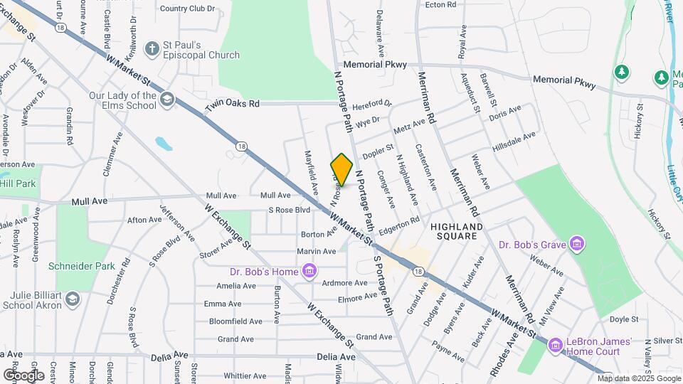 25 N Rose Blvd Map and Location Details