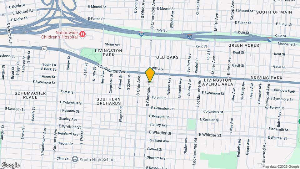 820 S Champion Ave Map and Location Details