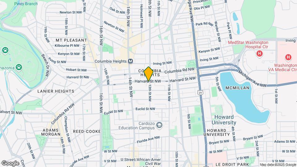 1300 Harvard St NW Map and Location Details