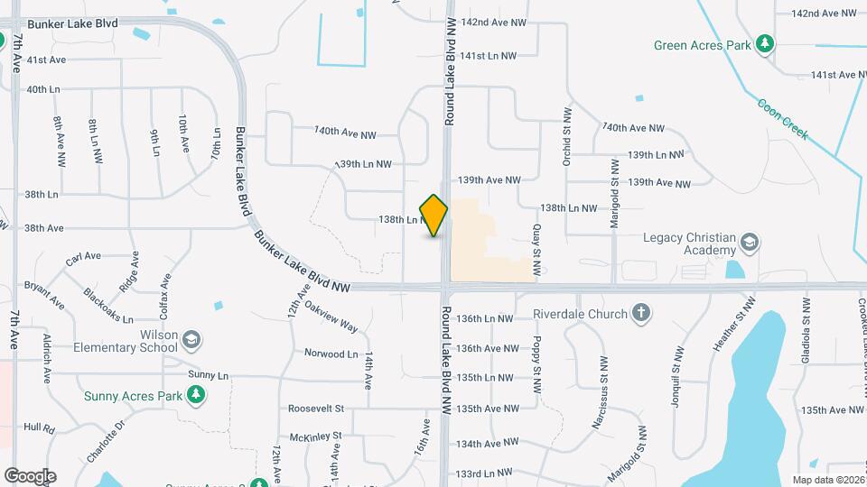 13752 Round Lake Blvd NW Map and Location Details