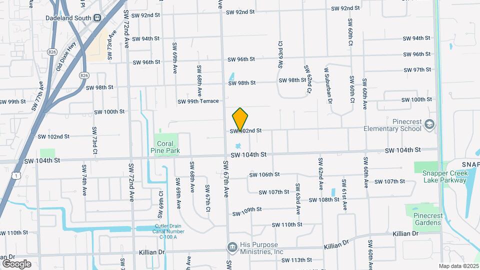 6630 SW 102nd St Map and Location Details
