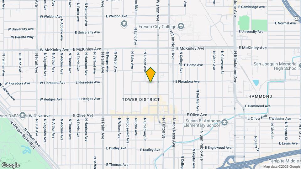 1380 N Linden Ave Map and Location Details