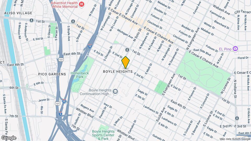 2424 E 3rd St Map and Location Details