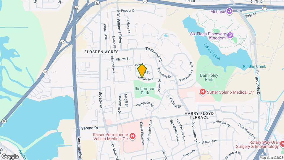 341 Amber Ave Map and Location Details