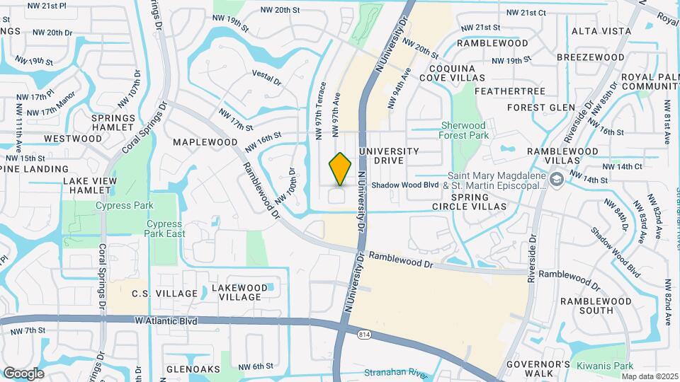 9712 NW 14th St Map and Location Details