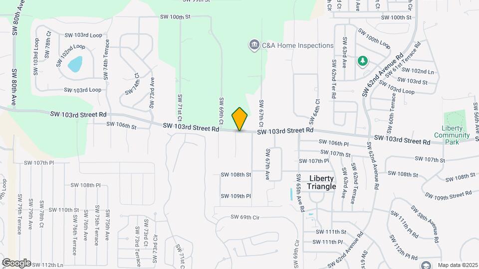 10605 SW 68th Terrace Map and Location Details