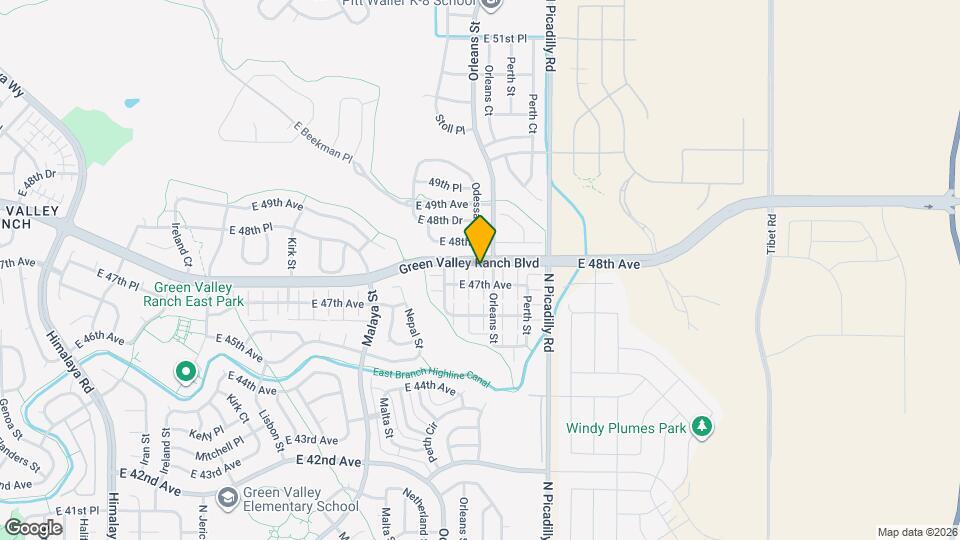 21481 E 47th Ave Map and Location Details