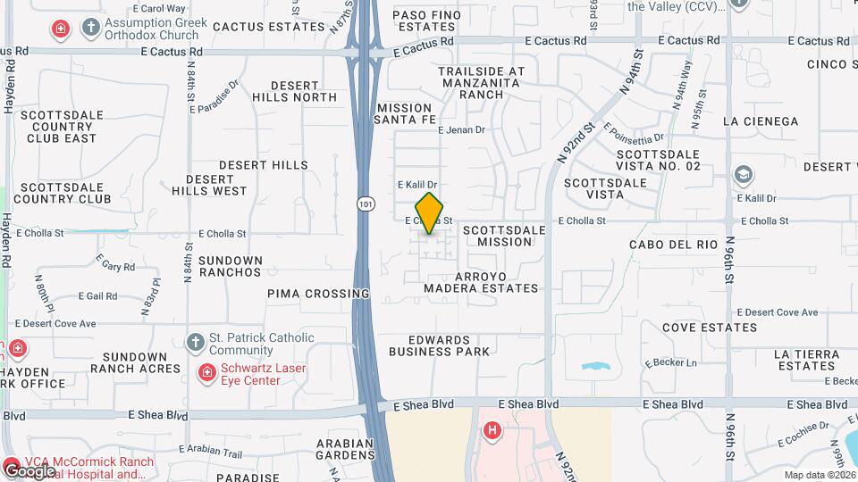 8930 E Yucca St Map and Location Details