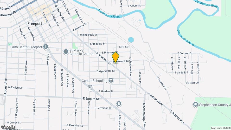 839 S Adams Ave Map and Location Details