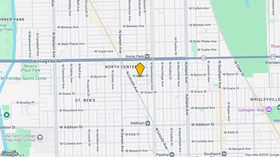 1847 W Byron St, Unit 1st Floor Mapa y Detalles de la Ubicación