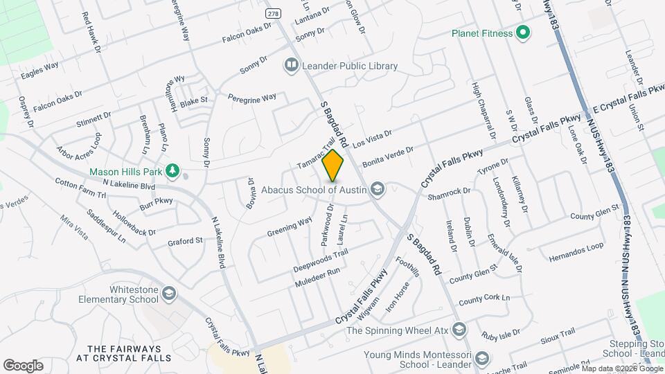 1605 Parkwood Dr Mapa y Detalles de la Ubicación
