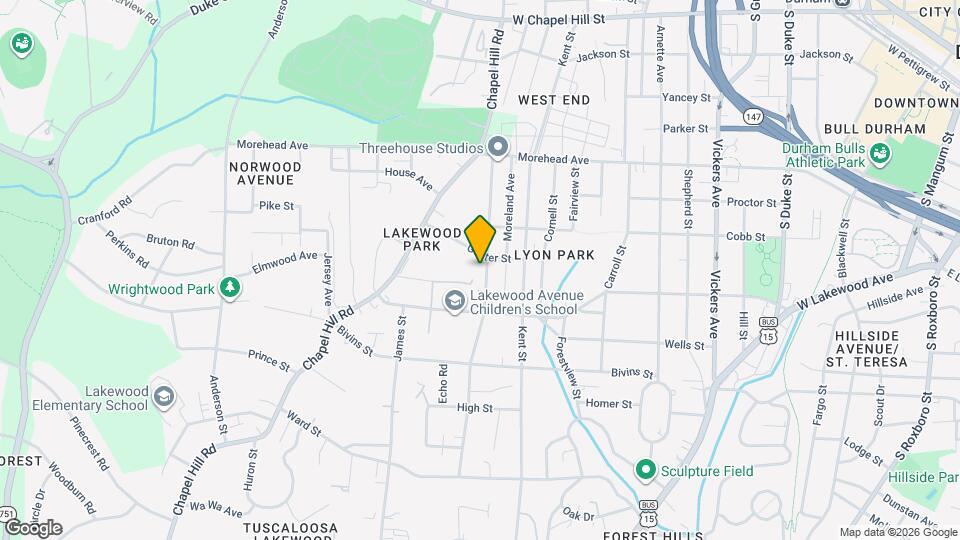 1206 Rosedale Ave Map and Location Details