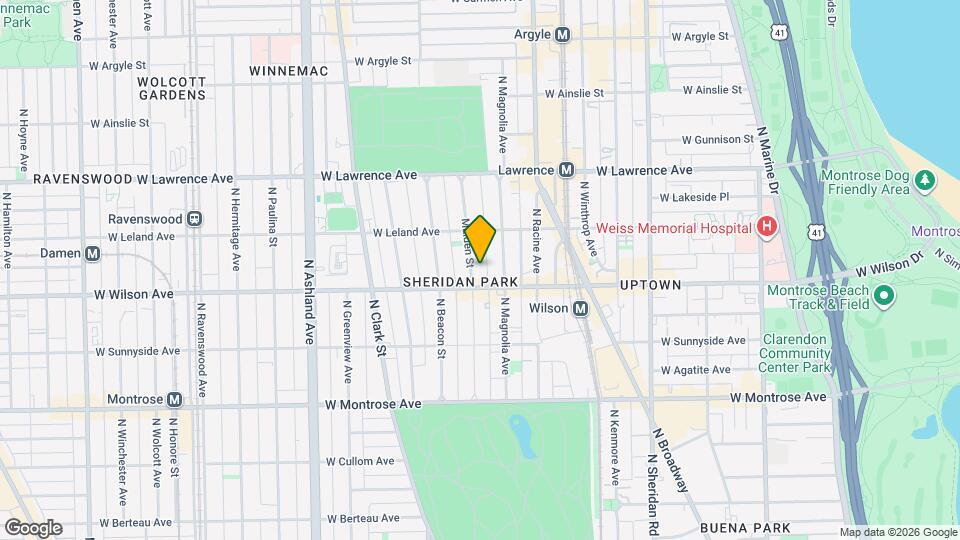 4615 N Malden St, Unit 3B Map and Location Details