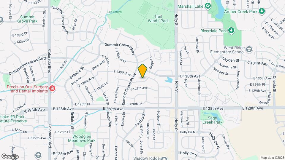 5341 E 129th Way Map and Location Details