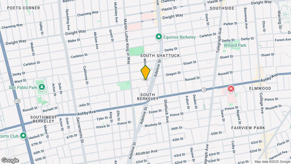 2834 Milvia St Mapa y Detalles de la Ubicación