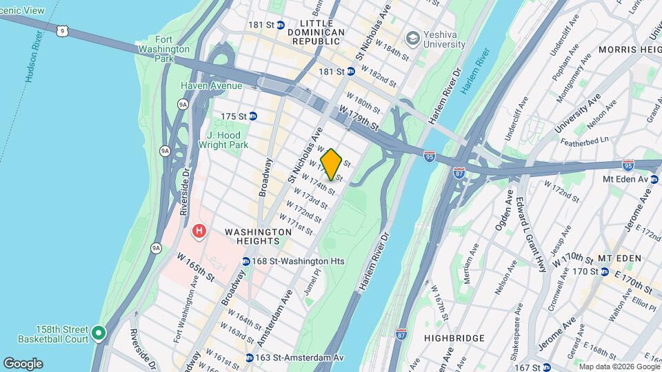 509 W 174th St, Unit 1B Map and Location Details