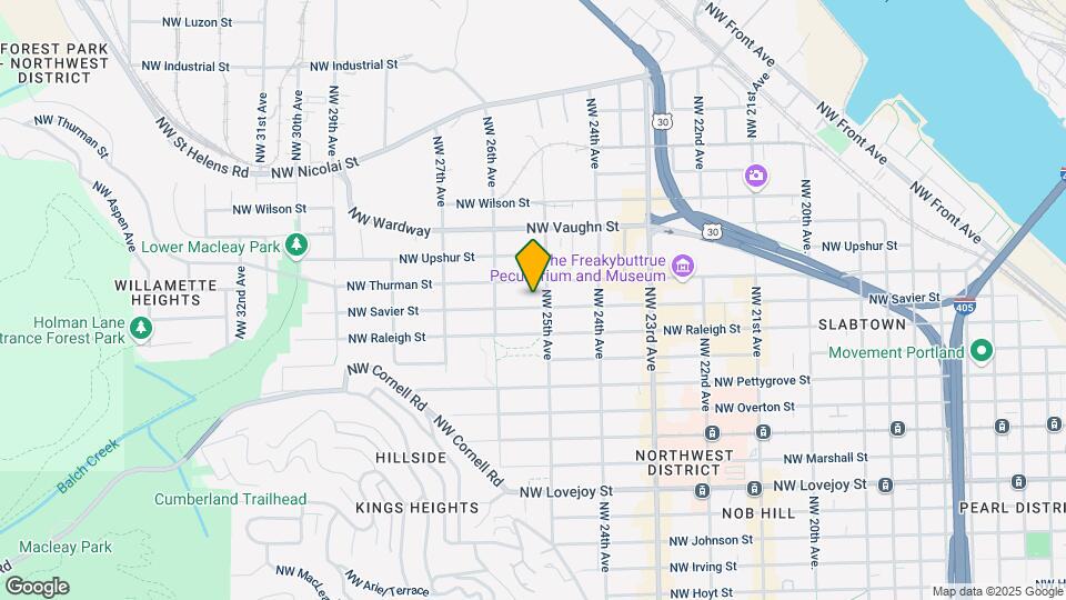 2521-2529 NW Savier St Mapa y Detalles de la Ubicación