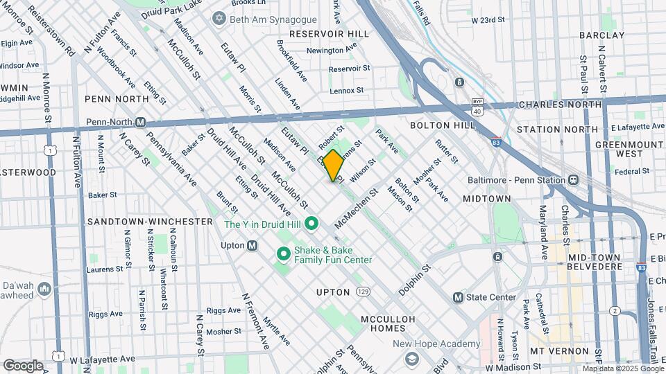 1708 Eutaw Pl Map and Location Details