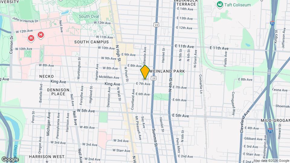 1366 Indianola Ave Map and Location Details