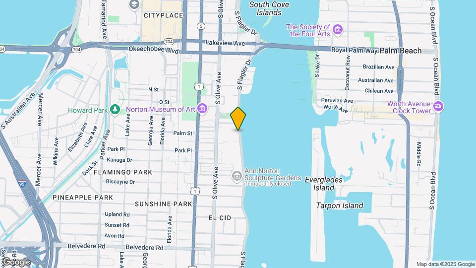 1601 S Flagler Dr Map and Location Details
