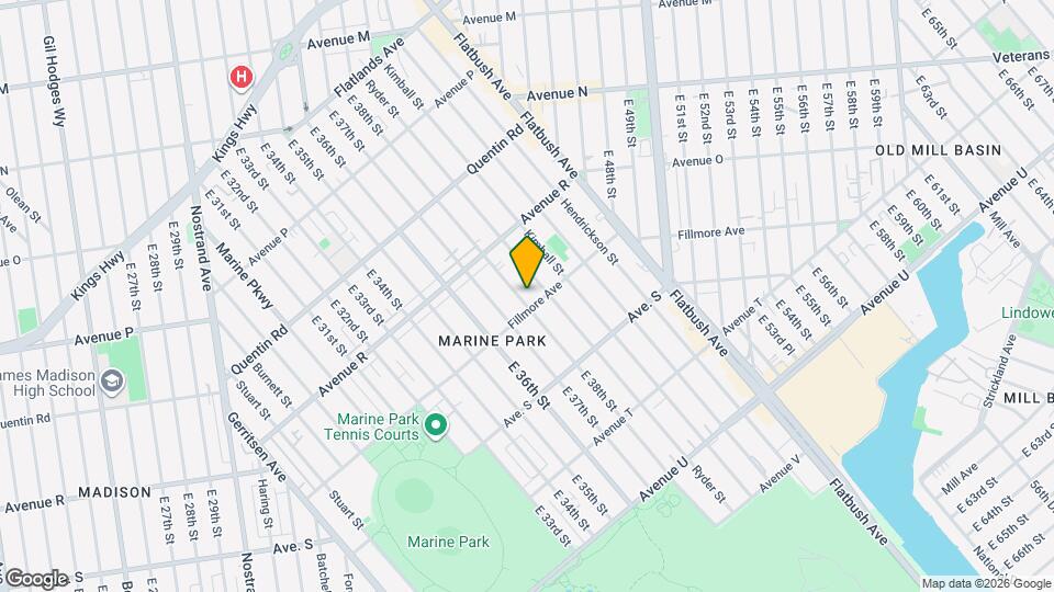 1875 E 38th St, Unit 3 bedroom in Marine Park Map and Location Details