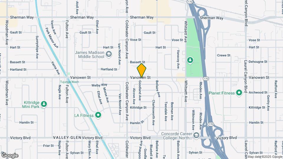 12762 Vanowen St Mapa y Detalles de la Ubicación