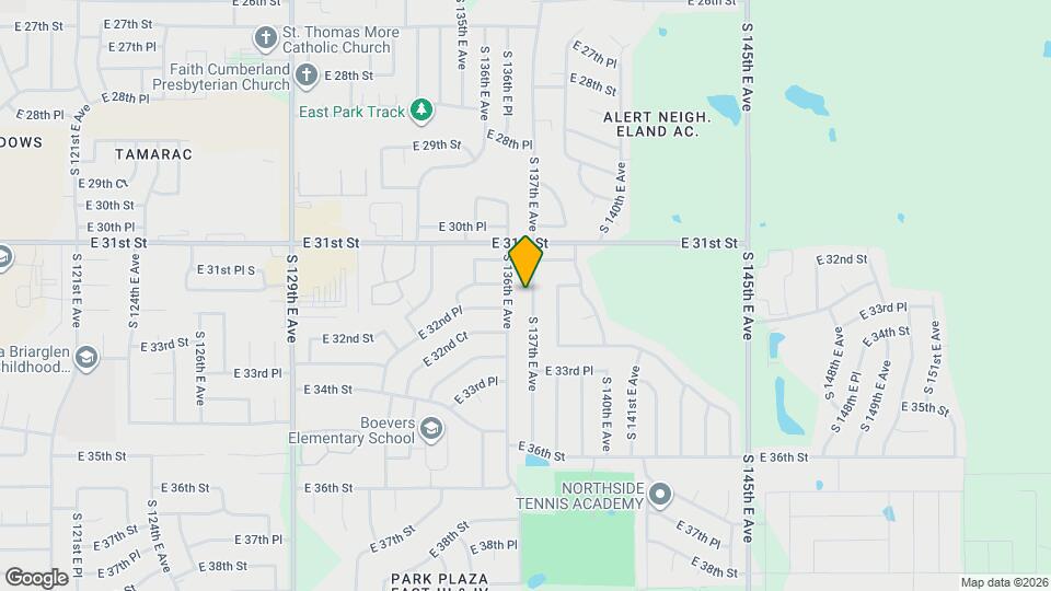 3208 S 137th E Ave Map and Location Details